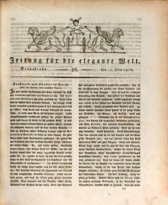 Zeitung für die elegante Welt Samstag 19. Juli 1806