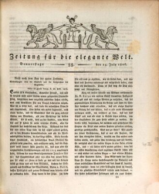 Zeitung für die elegante Welt Donnerstag 24. Juli 1806