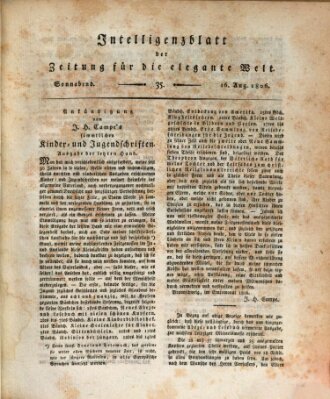 Zeitung für die elegante Welt Samstag 16. August 1806