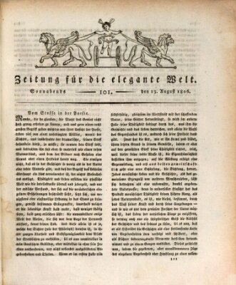 Zeitung für die elegante Welt Samstag 23. August 1806