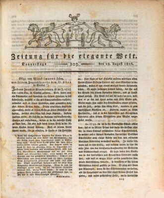 Zeitung für die elegante Welt Donnerstag 28. August 1806