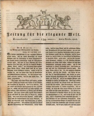 Zeitung für die elegante Welt Samstag 8. November 1806