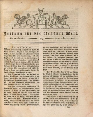 Zeitung für die elegante Welt Samstag 13. Dezember 1806