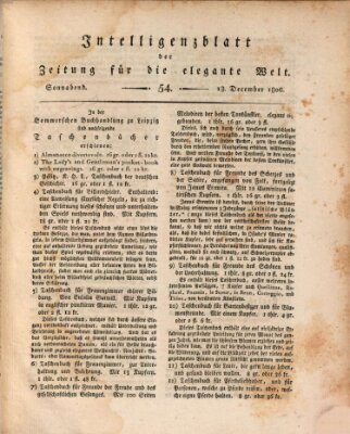 Zeitung für die elegante Welt Samstag 13. Dezember 1806