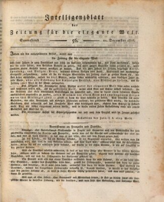 Zeitung für die elegante Welt Samstag 20. Dezember 1806