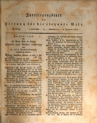 Zeitung für die elegante Welt Freitag 2. Januar 1807