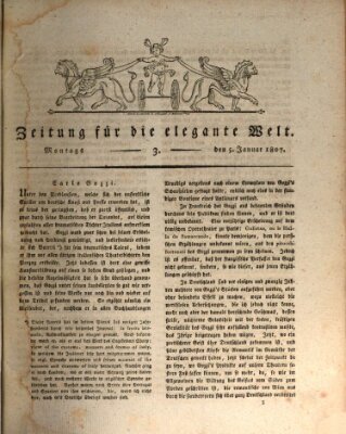 Zeitung für die elegante Welt Montag 5. Januar 1807