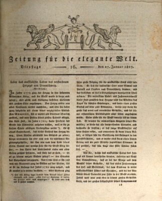 Zeitung für die elegante Welt Dienstag 27. Januar 1807