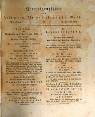 Zeitung für die elegante Welt Dienstag 27. Januar 1807