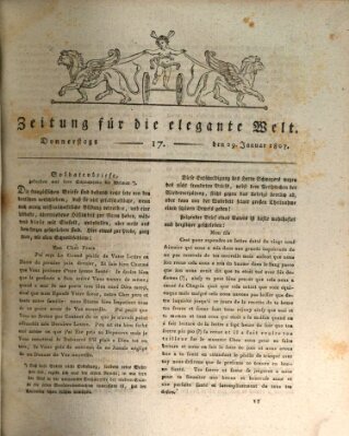 Zeitung für die elegante Welt Donnerstag 29. Januar 1807