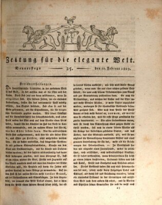 Zeitung für die elegante Welt Donnerstag 12. Februar 1807