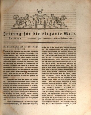 Zeitung für die elegante Welt Freitag 20. Februar 1807