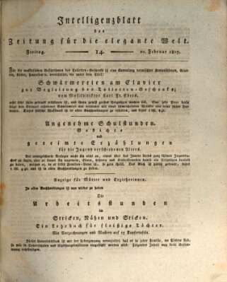 Zeitung für die elegante Welt Freitag 20. Februar 1807