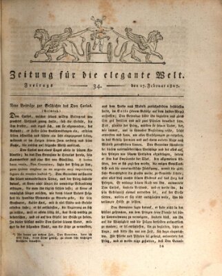Zeitung für die elegante Welt Freitag 27. Februar 1807
