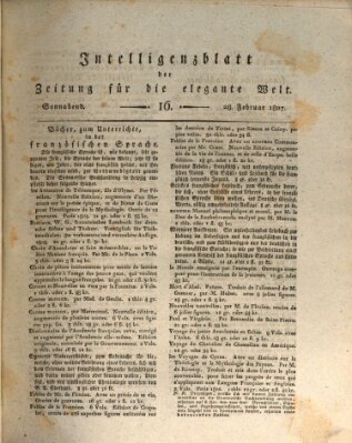 Zeitung für die elegante Welt Samstag 28. Februar 1807