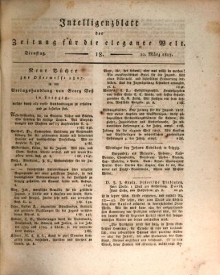Zeitung für die elegante Welt Dienstag 10. März 1807