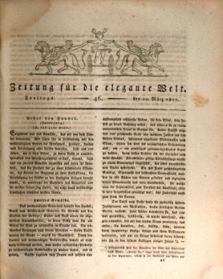 Zeitung für die elegante Welt Freitag 20. März 1807