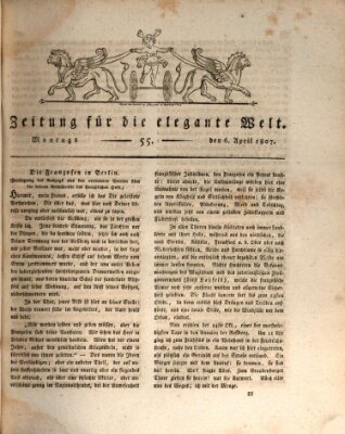 Zeitung für die elegante Welt Montag 6. April 1807