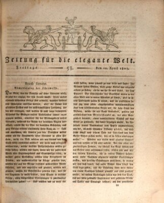 Zeitung für die elegante Welt Freitag 10. April 1807