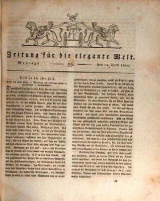 Zeitung für die elegante Welt Montag 13. April 1807