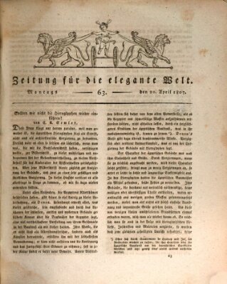 Zeitung für die elegante Welt Montag 20. April 1807