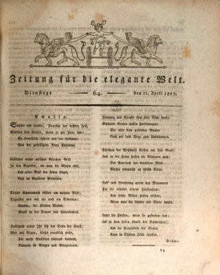 Zeitung für die elegante Welt Dienstag 21. April 1807