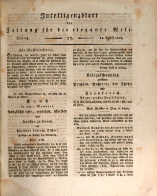 Zeitung für die elegante Welt Freitag 24. April 1807