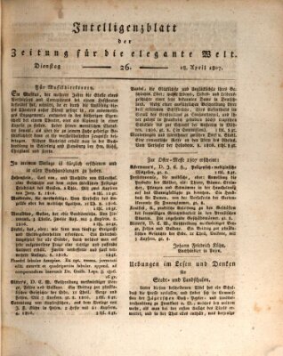 Zeitung für die elegante Welt Dienstag 28. April 1807