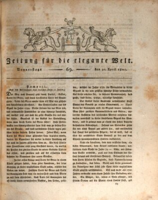 Zeitung für die elegante Welt Donnerstag 30. April 1807