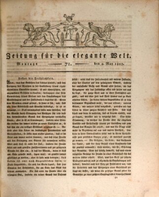 Zeitung für die elegante Welt Montag 4. Mai 1807