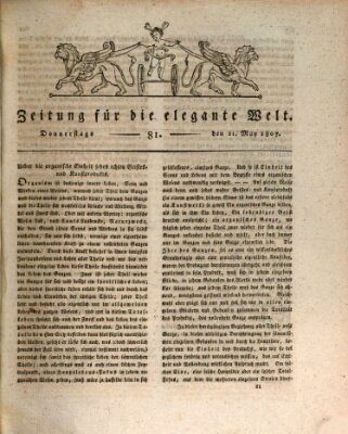 Zeitung für die elegante Welt Donnerstag 21. Mai 1807