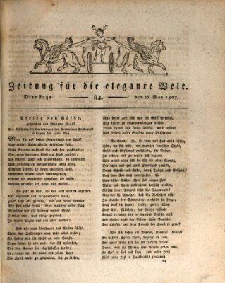 Zeitung für die elegante Welt Dienstag 26. Mai 1807