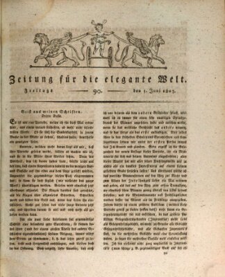 Zeitung für die elegante Welt Freitag 5. Juni 1807