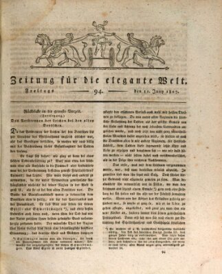 Zeitung für die elegante Welt Freitag 12. Juni 1807