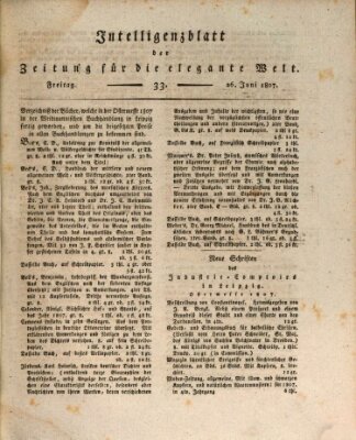 Zeitung für die elegante Welt Freitag 26. Juni 1807