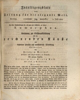 Zeitung für die elegante Welt Freitag 3. Juli 1807