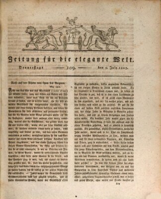 Zeitung für die elegante Welt Donnerstag 9. Juli 1807