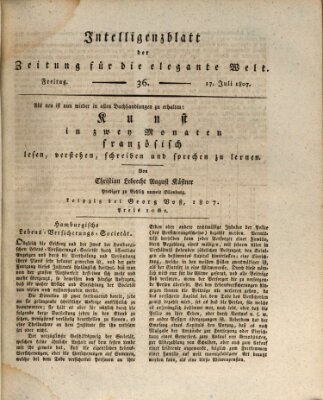 Zeitung für die elegante Welt Freitag 17. Juli 1807