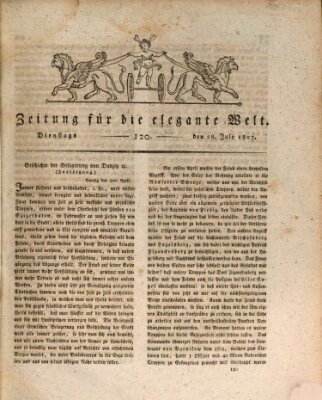 Zeitung für die elegante Welt Dienstag 28. Juli 1807