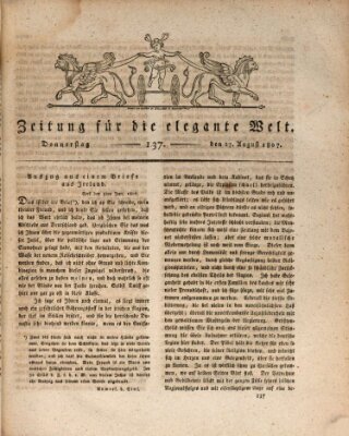 Zeitung für die elegante Welt Donnerstag 27. August 1807