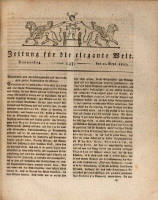 Zeitung für die elegante Welt Donnerstag 10. September 1807