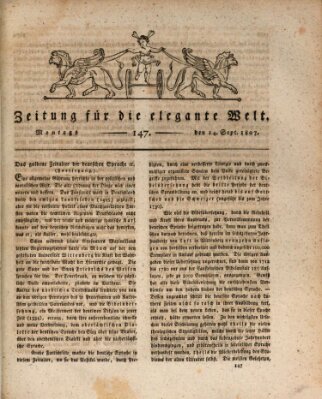 Zeitung für die elegante Welt Montag 14. September 1807