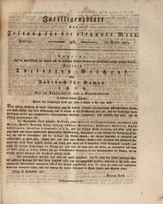Zeitung für die elegante Welt Freitag 18. September 1807