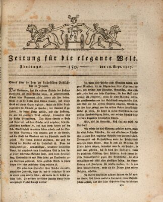 Zeitung für die elegante Welt Freitag 18. September 1807