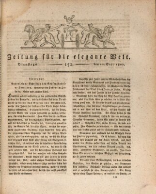 Zeitung für die elegante Welt Dienstag 22. September 1807