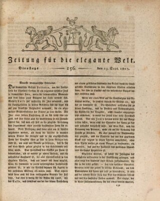 Zeitung für die elegante Welt Dienstag 29. September 1807