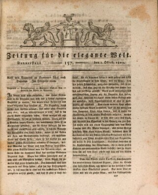 Zeitung für die elegante Welt Donnerstag 1. Oktober 1807