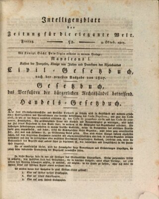 Zeitung für die elegante Welt Freitag 9. Oktober 1807