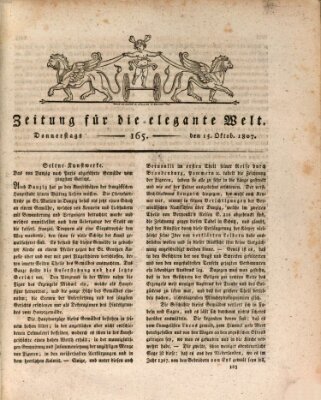 Zeitung für die elegante Welt Donnerstag 15. Oktober 1807