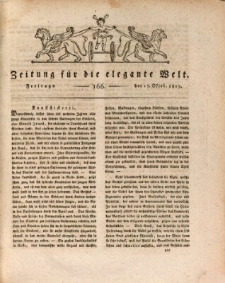 Zeitung für die elegante Welt Samstag 17. Oktober 1807